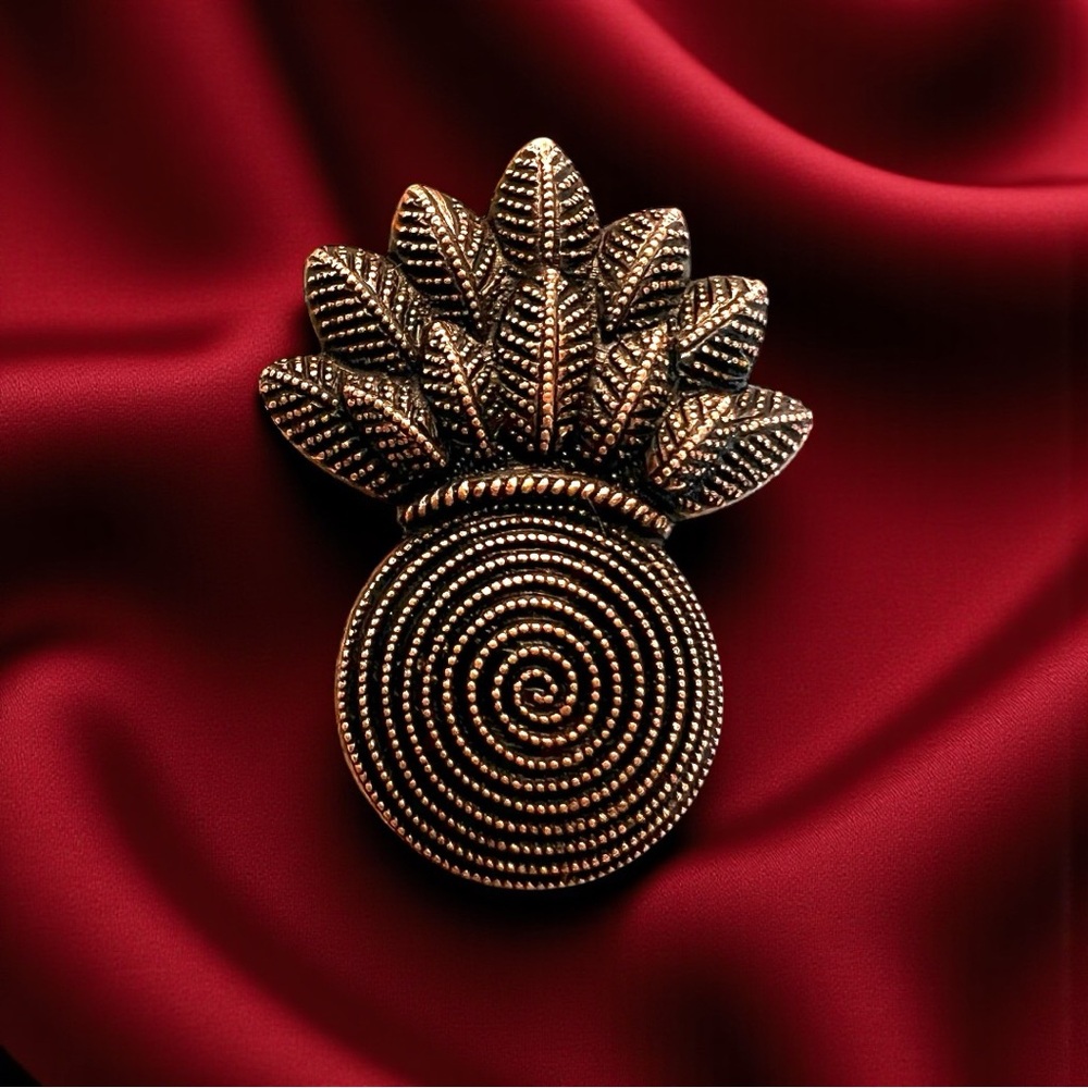 Vintage Copper Pineapple Brooch Pin